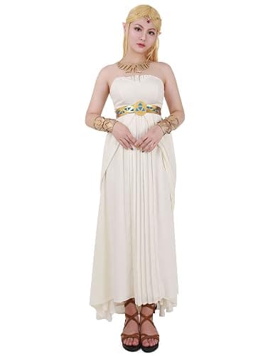 miccostumes Women's Costume Princess Cosplay Strapless Empire Waist Ruffled Chiffon Party Wedding Dress - Image 1