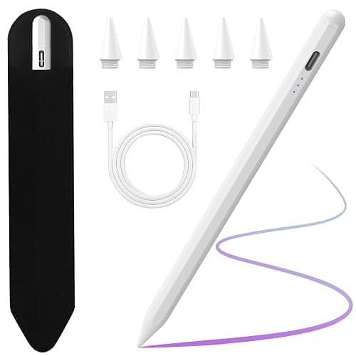 LKV Stylus Pen for Ipad Pro Air Mini 2018-2022,Fast Charging Palm Rejection | Compatible with Apple Ipad 6th/7th/8th/9th/10th Generation, Ipad Pro 11"/12.9", Ipad Air 3/4/5, Ipad Mini 5th/6th Gen, White - Image 1