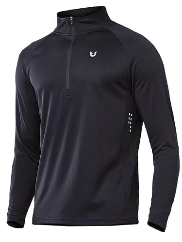 NORTHYARD Quarter Zip Pullover Men Running Shirt Long Sleeve Moisture Wicking Quick Dry Athletic Workout Shirts - Image 1