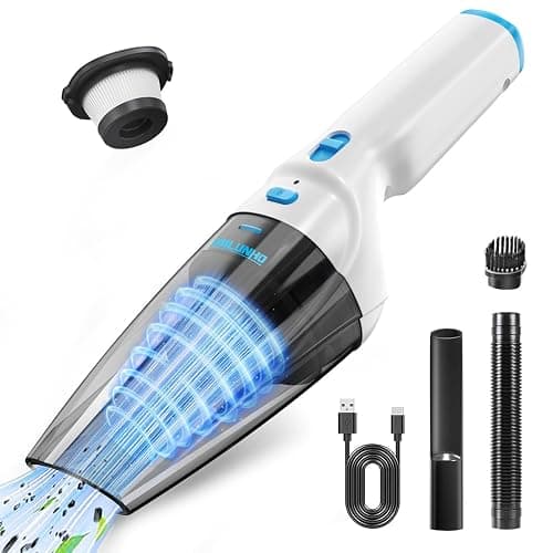 Milunho Aspirateur à Main, 9500PA Aspirateur Voiture Puissant sans Fil, 100W Rechargeable Portable Mini Aspirateur sans Fil, Aspirateur de Voiture pour Maison Voiture Bureau Canapé - Image 1