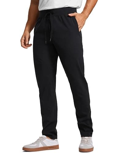 CRZ YOGA 4-Way Stretch Athletic Pants for Men 30" - Workout Lounge Casual Work Jogger with Zip Pocket - Image 1