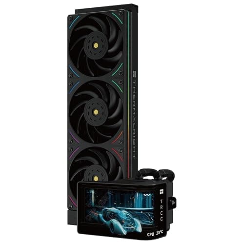 Thermalright Wonder Vision 360 UB ARGB Black CPU AIO Cooler,360mm Radiator, 2K 60HZ Curved Screen with 2400x1080 Resolution,for AM4/AM5,Intel LGA1851/1700,6.67in 3D Screen High Performance Pump - Image 1