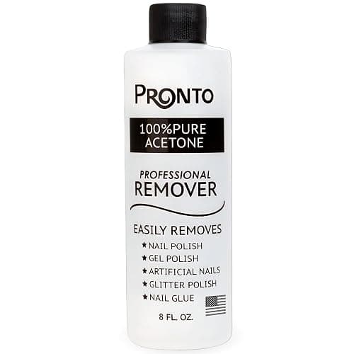 Pronto 100% Acetone Gel Nail Polish Remover - Gel Polish Remover for Nails | Acetone Nail Polish Remover For Nails for Removal of Glue, Gel, Acrylic & Dip | Gel Polish Remover, 8 Fl oz - Image 1
