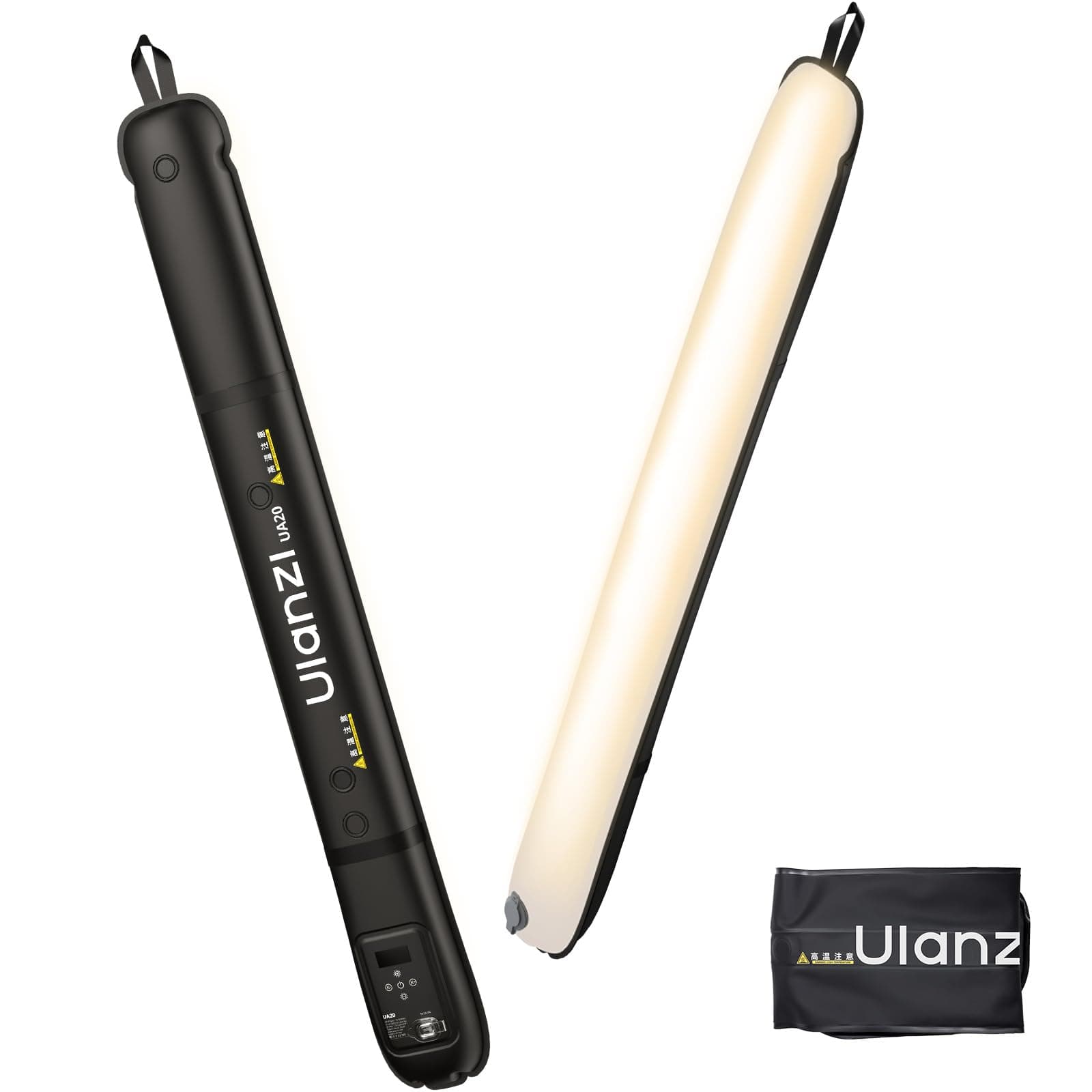 ULANZI UA20 20W Bi-Color Inflable Tubo de Luz, Portátil de Mano magnética 2700K a 6500K CRI 95+ Aire Video Streaming Luz 1/4» Montaje Fotografía Iluminación Stick (20W Bi-Color) - Image 1