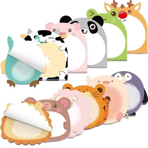 Fancy Land 24 Pads Cute Sticky Notes Animal Sticky Notes for Teachers Classrooms 720 Sheets Memo Pads Page Markers Flags Teacher Appreciation Nurse End of Year Graduation Gift Home Office Supplies - Image 1