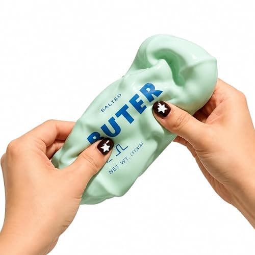 Crunchy Butter Squishy with Textured ASMR Filling for Adults (Mint Green) | Soft Squeezable Stress Relief Desk Accessory for Office, Home and Daily Relaxation - Image 1