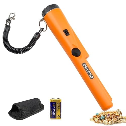 Dmyond Metal Detector Pinpointer - Professional Waterproof Handheld Pin Pointer Wand - High Sensitivity 360° Detection - Search Treasure Pinpointing Finder Probe for Adults, Kids - Orange - Image 1