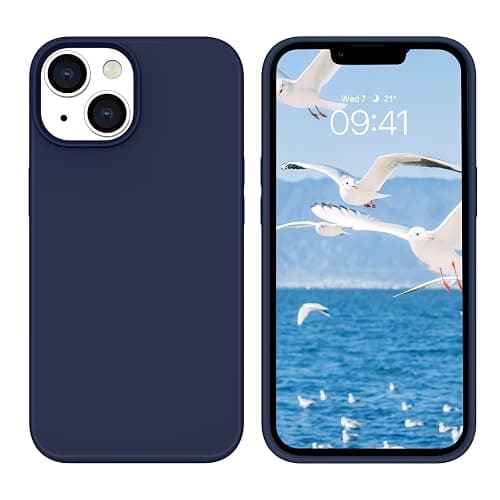 BENTOBEN Compatible with iPhone 14 Case, Soft Silicone Gel Rubber Bumper Microfiber Lining Hard Back Shockproof Protective Phone Cover for iPhone 14 6.1", Navy Blue - Image 1