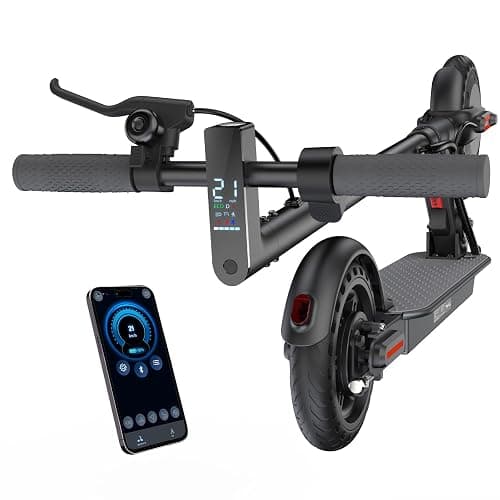Oslich Electric Scooter Adults, 1000W/500W Motor, 28/21 Miles Max Range, 10''/8.5" Tires All Terrain, 25/21 MPH Top Speed, Lightweight Commuting E Scooter, Foldable for Adults Teens - Image 1