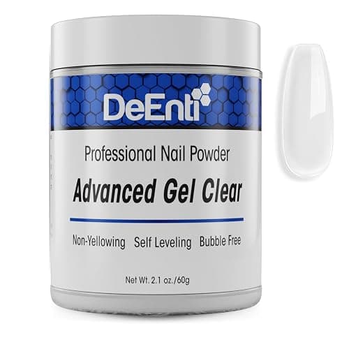 DeEnti Acrylic Nail Powder - 2oz Advanced Gel Clear|Professional Grade, Bubble-Free Acrylic Powder for Nails | Long-Lasting, Chip-Resistant Nail Acrylic Powder for Carving, Extensions & Fake Nails - Image 1