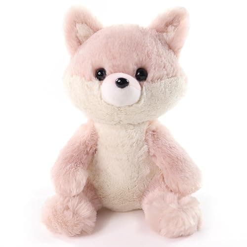 Furvana Fox Stuffed Animal, Adorable Toy Fox Plush for Kids Boys Girls Birthday Nursery Bedtime Gift, 10“ Pink - Image 1