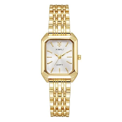 OFFCUP Women's Quartz Watch, 32MM Classic Square Watches, Analogue Display Stainless Steel Strap Quartz Watch, Fashion Casual Dress Wrist Watches for Women Ladies Girls - Image 1