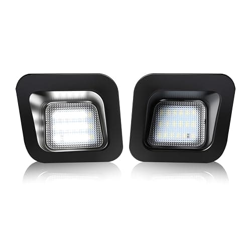 D-Lumina LED License Plate Lights Assembly Clear Lens Compatible with 2003-2018 Dodge Ram 1500 2500 3500 Pickup Truck, Rear Bumper Tag Light 6000K White 2-Pieces - Image 1