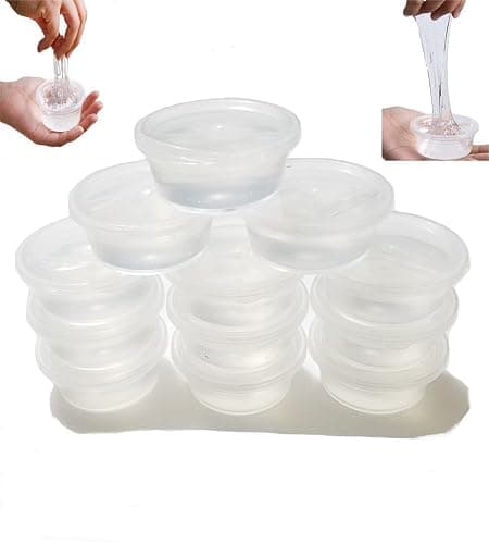 12 Pack Crystal Clear Slime Mud Putty, Creative, DIY, Great Toy for Any Favor, Gift, Birthday. Non Sticky, Stress Relief, Super Soft & Squishy Slime Toy Kit for Kids and Adults - Transparent Clear - Image 1