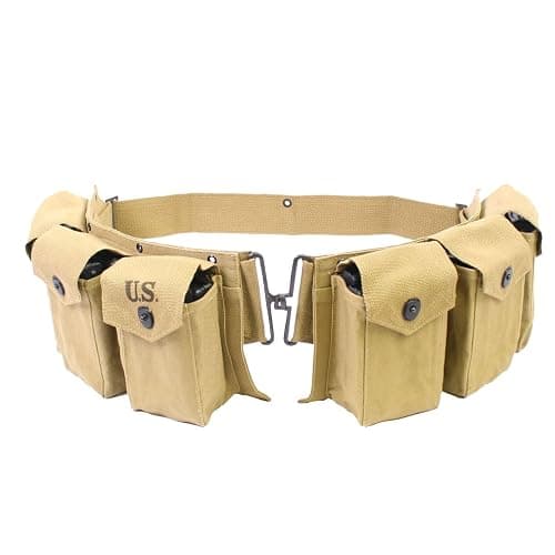 6 Cell Mag Pouch Replica WW2 US M1937 BAR Magazine Ammo Belt Browning Automatic M16 Magazine Belt/Belt for 20 Round Magazines Browning Automatic Rifle - Image 1