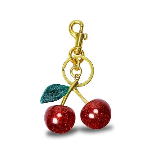 FASTFAIRY Keychain Cherry Bag Charms Purse: Key Chains Women Cute - Car keyrings leather handbags - Valentines Day Gifts - Image 1