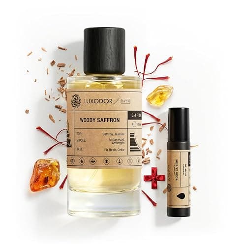 Luxodor Inspired by Baccarat Rouge 540 Eau De Parfum – Woody Saffron Perfume 3.4 fl oz (100ml) with Concentrated Oil – Unisex Pheromone Perfume for Women & Men, Long Lasting Fragrance - Image 1