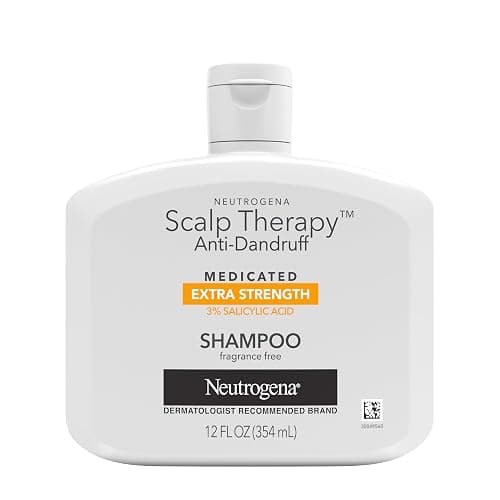 Neutrogena Scalp Therapy Anti-Dandruff Extra Strength Medicated Shampoo with 3% Salicylic Acid, Helps Prevent, Fight, & Control the Recurrence of Dandruff, Fragrance Free, 12 fl. oz - Image 1