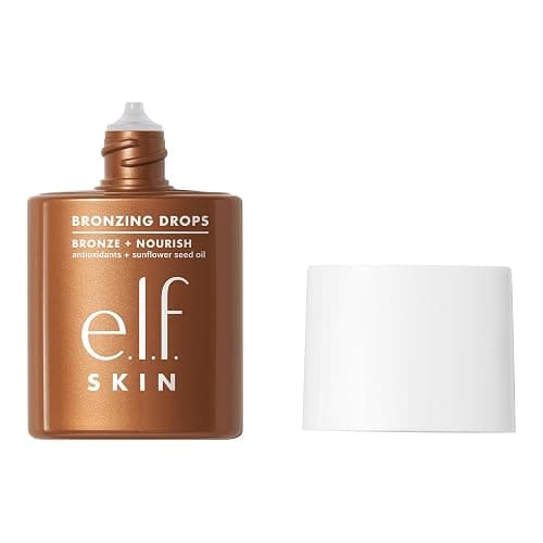 e.l.f. SKIN Bronzing Drops, Liquid Bronzer For Face & Skin, Creates A Sun-Kissed Glow, Infused With Vitamin E, Vegan & Cruelty-Free, Pure Gold - Image 1