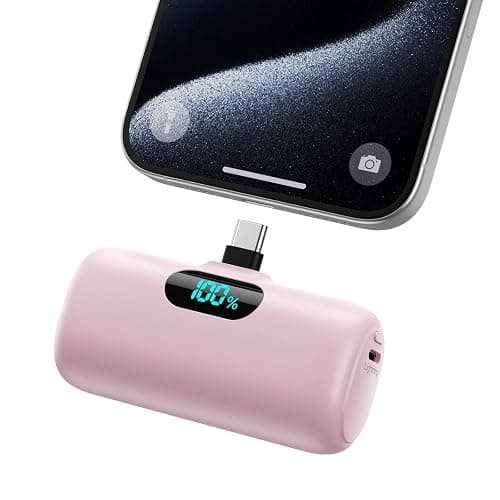 Mini Portable Charger USB C Power Bank,Upgraded 5000mAh PD Fast Charging Battery Pack Built-in USB-C Connector Travel Essential for iPhone17/17Pro/17Pro Max/Air/16 Plus/16Pro Max/15 Series,Android etc - Image 1