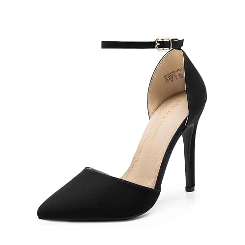 DREAM PAIRS Women's Oppointed-Lacey Pointed Toe Ankle Strap High Heel Stiletto Pumps Wedding Dress Shoes - Image 1