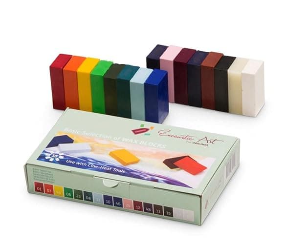 Encaustic Art The Original - BASIC SELECTION Set of 16 -Encaustic Wax Block Colors Set -Non-Toxic, Beeswax For Encaustic Art Supplies -Handcrafted in Germany - Image 1