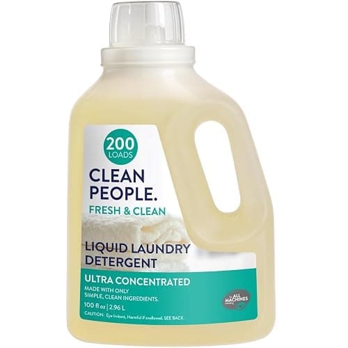 The Clean People Liquid Laundry Detergent - Recyclable Packaging, Stain Fighting - Ultra Concentrated, Laundry Soap - Fresh Scent, 200 Loads - Image 1