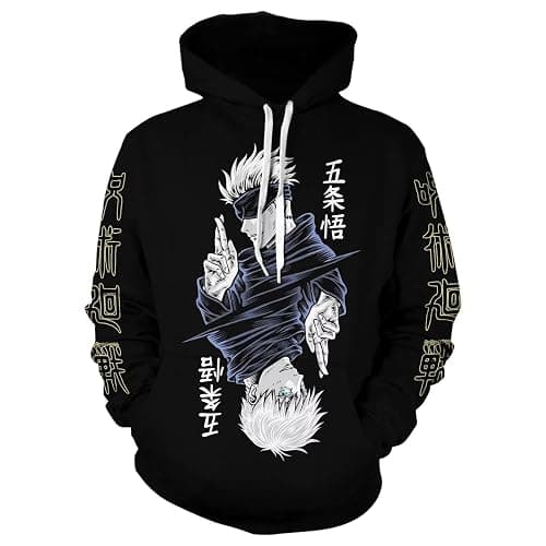 Gojo Satoru Hoodie Costume Cosplay Sweatshirt Sweater 3D Novelty Hooded Pullover for Men Women - Image 1