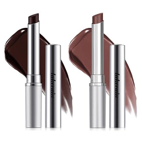BAISEN DIARY 2PCS Honey Lipstick Tinted Lip Balm - Sheer Hydrating Lipstick for All Skin Tones - Moisturizing Lip Color, Nourishing Lip Balm with a Hint of Natural Black Cherry Tint (Black & Nude) - Image 1