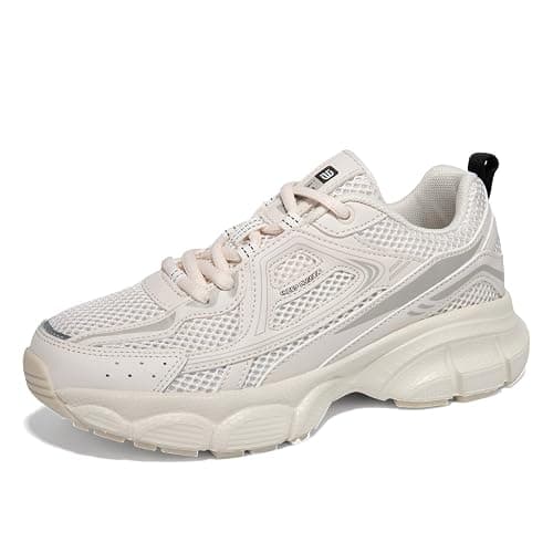BAASPLOA Women's Chunky Fashion Sneakers Casual Sports Shoes Mesh Breathable Athletic Gym Workout Tennis Shoe Platform Thick Walking Shoes - Image 1