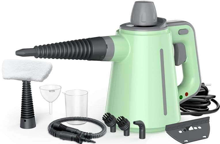 VeRosky Handheld Steam Cleaner, Pressurized Multi-Surface Steam Cleaner for Home Use with 10pcs Tools and Safety Lock to Remove Grime, Grease, Steamer for Cleaning Floor, Upholstery, Grout and Car - Image 1