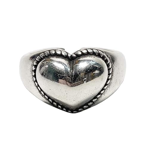 Ch.yishi Handmade Vintage 925 Sterling Silver Wide Band Rings for Women/Men,Adjustable Thumb Finger Ring - Image 1