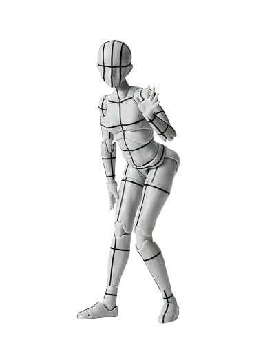 TAMASHII NATIONS - Body-Kun/Body-Chan - Body Chan -Sports- Edition-Wire Frame- (Gray Color ver.), Bandai Spirits S.H.Figuarts Action Figure - Image 1