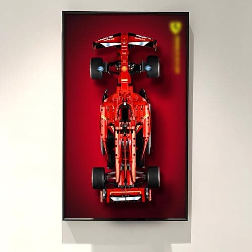 WETCEAOM Display Wallboard Compatible with Lego Technic Ferrari SF-24 42207 Display Frame, Gift Ideas Compatible with Lego Car Wall Mount Display Frame Lover, 19.7X 31.5in (Model not Included!) - Image 1