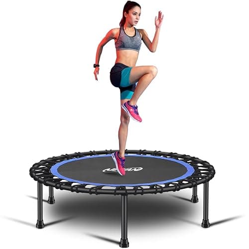 Newan 40"-48" Silent Mini Trampoline Fitness Trampoline Bungee Rebounder Jumping Cardio Trainer Workout for Adults-Max Limit 330lbs - Image 1