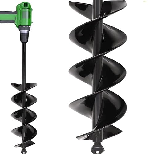 TCBWFY Garden Auger Drill Bit for Planting 3x16.5inch,Total Solid Barrel Extensive Blades,for Planting Flowers Bulbs,Rapid Planter Earth Post Umbrella Hole Digger for 3/8" Hex Drive Drill - 3"x16.5" - Image 1