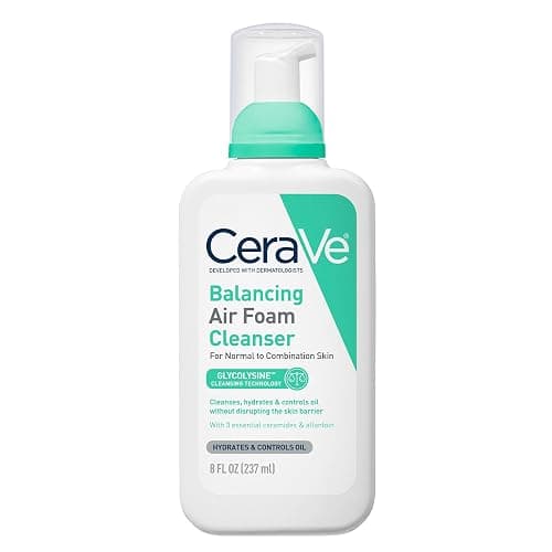 CeraVe Balancing Air Foam Face Wash, Foaming Facial Cleanser For Combination Skin, 8HR Oil Control + 24HR Hydration, Fragrance-Free & Non-Comedogenic, With Glycolysine™ & 3 Essential Ceramides, 8oz - Image 1
