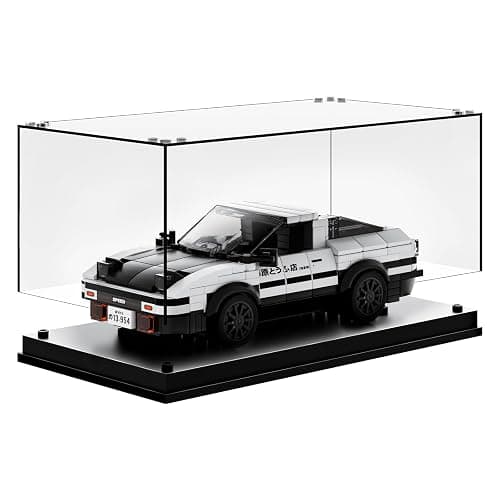 Model Car Display Case, Acrylic Showcase for Speed Champion, Parking Garage Compatible Toy Models Blocks, Dustproof with Light (7.6 x 3.7 x 3.3 Inches, Case Only) - Image 1