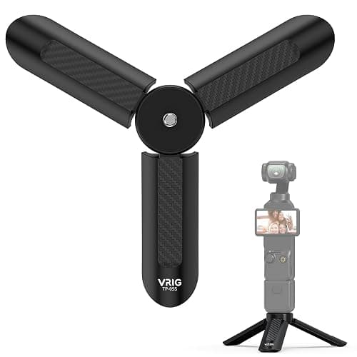 VRIG TP05S Mini Tripod for DJI OSMO Pocket4 & Pocket3,Portable Pocket Stand Desk Small Handheld Selfie Stick with 1/4" Screw Vlog for insta360 X5/X4/X3 /DJl Osmo Action 6/5Pro/4/3 - Image 1