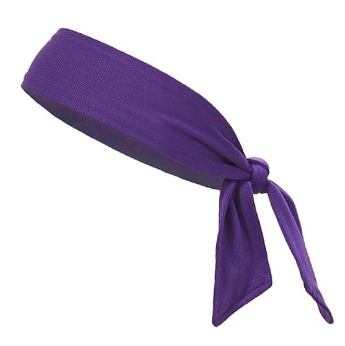 Kenz Laurenz Headbands Tie on Headband for Women Men Running Athletic Hair Head Band Elastic Sports Sweat Basketball Sweatband Stetchy Yoga Workout Sweatbands Adjustable Non-Slip Moisture Wicking - Image 1