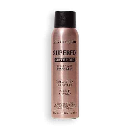 Makeup Revolution, Super Fix Misting Spray, Makeup Fixing Spray, Matte Finish, Long Lasting Hold, Contains Vitamin E, 150ml - Image 1