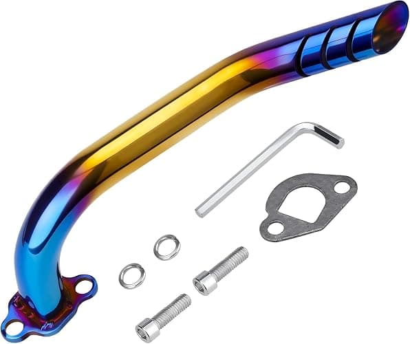 212cc Exhaust Pipe Header Kit for Coleman CT200u CT200u-ex BT200X KT196 196cc 6.5hp, for Non-Hemi Predator 212cc Baja Warrior MB200 GX160 GX200 Engine Axis M200 Mini Bike - Image 1