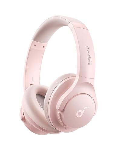 Soundcore by Anker Q20i Hybrid Active Noise Cancelling Headphones, Wireless Over-Ear Bluetooth, 40H Long ANC Playtime, Hi-Res Audio, Big Bass, Customize via an App, Transparency Mode (Pink) - Image 1