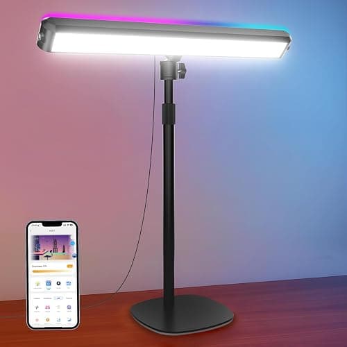 NEEWER Dual Sided RGB LED Streaming Key Light, Smart Desk Lamp Compatible with Alexa Google Assistant for Gaming Video Conference, 16 Million Colors, 2700K-7000K/CRI97+ Studio Tube Lighting, NG01 - Image 1