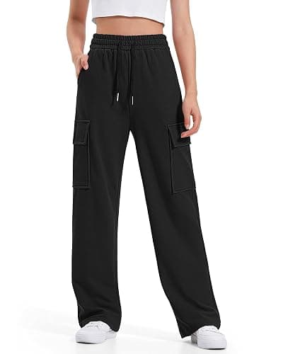 BOOPH Girls Sweatpants Drawstring Cargo Pants - Image 1