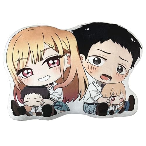 QAHEART My Dress Up Darling Plush Pillow Anime Kitagawa Marin Gojō Wakana Stuffed Pillow Cute Soft Plush Throw Pillow Cushion Pendant Home Decor Gift - Image 1
