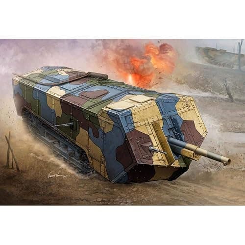 Hobbyboss 83859 1:35 Scale Medium French Saint Chamond Heavy Tank Plastic Model Kit, 41 x 26 x 6 cm - Image 1