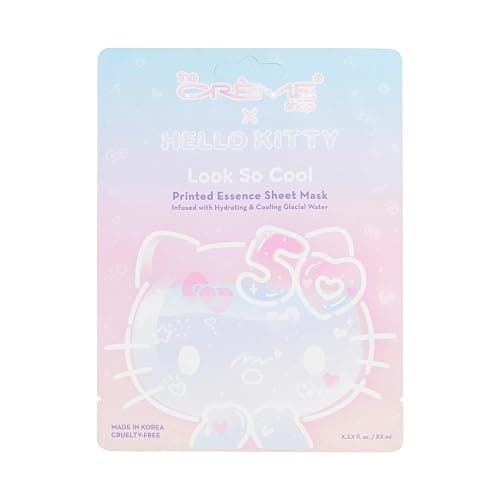 The Crème Shop x Hello Kitty Look So Cool Printed Essence Sheet Mask, Infused with Hydrating and Cooling Glacial Water, Korean Face Mask - 50th Year Anniversary Limited Edition (Pack of 1) - Image 1