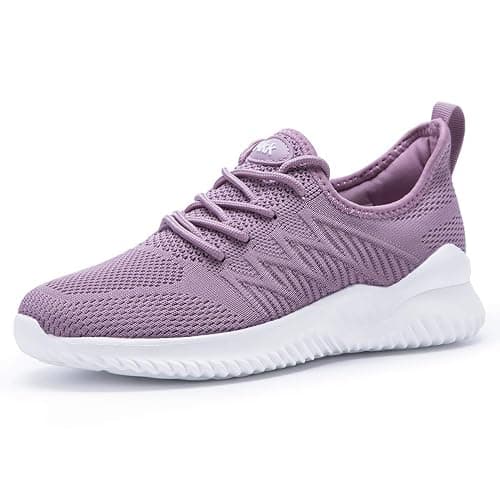 Akk Womens Walking Tennis Shoes - Slip On Memory Foam Lightweight Casual Sneakers for Gym Work Travel Workout - Image 1