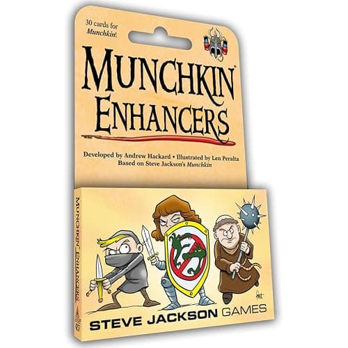 Steve Jackson Games Munchkin Enhancers Card Game (Mini-Expansion) | 30 Cards | Adult, Kids, & Family Game | Fantasy Adventure Roleplaying Game | Ages 10+ | 3-6 Players | Avg Play Time 120 Min | from - Image 1
